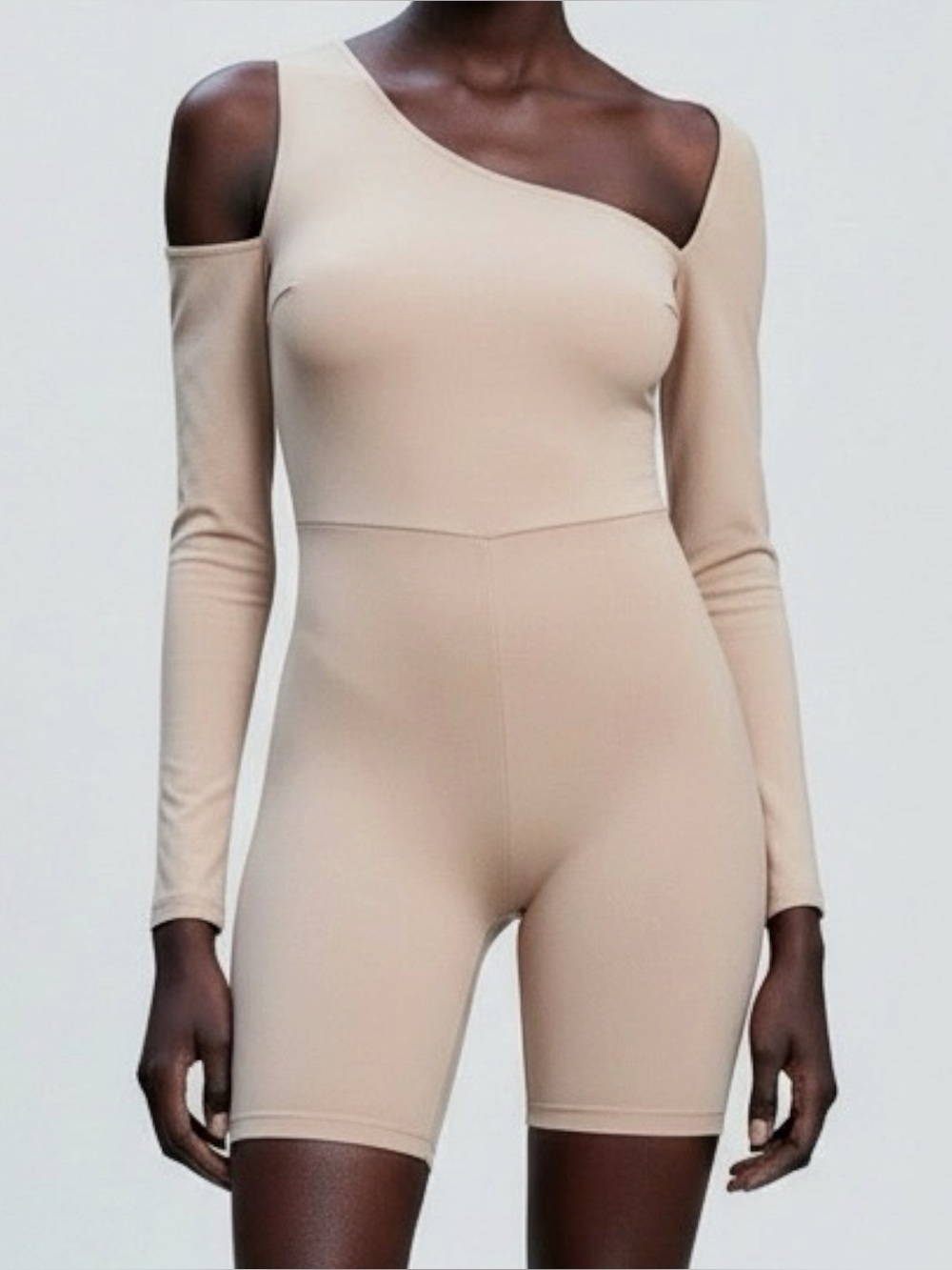 WOLFORD Warm Up Jumpsuit, Almond, 4 (US)